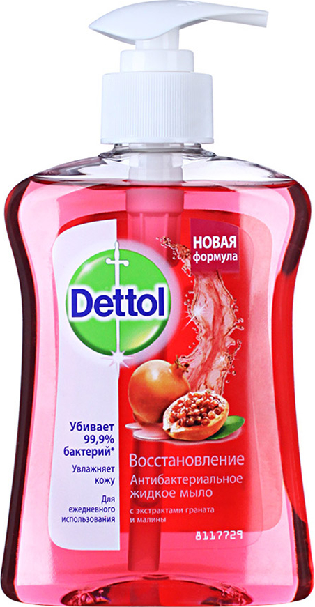 Dettol Мыло жидкое для рук Антибактериальное гранат и малина, мыло жидкое, 250 мл, 1 шт. фото