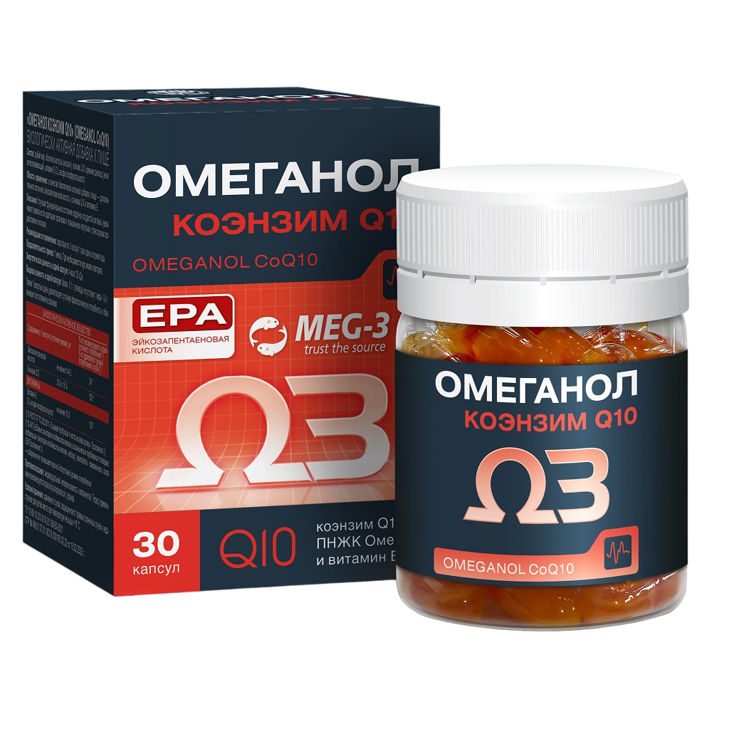 Омеганол Коэнзим Q10, 0.6 г, капсулы, 30 шт. фото