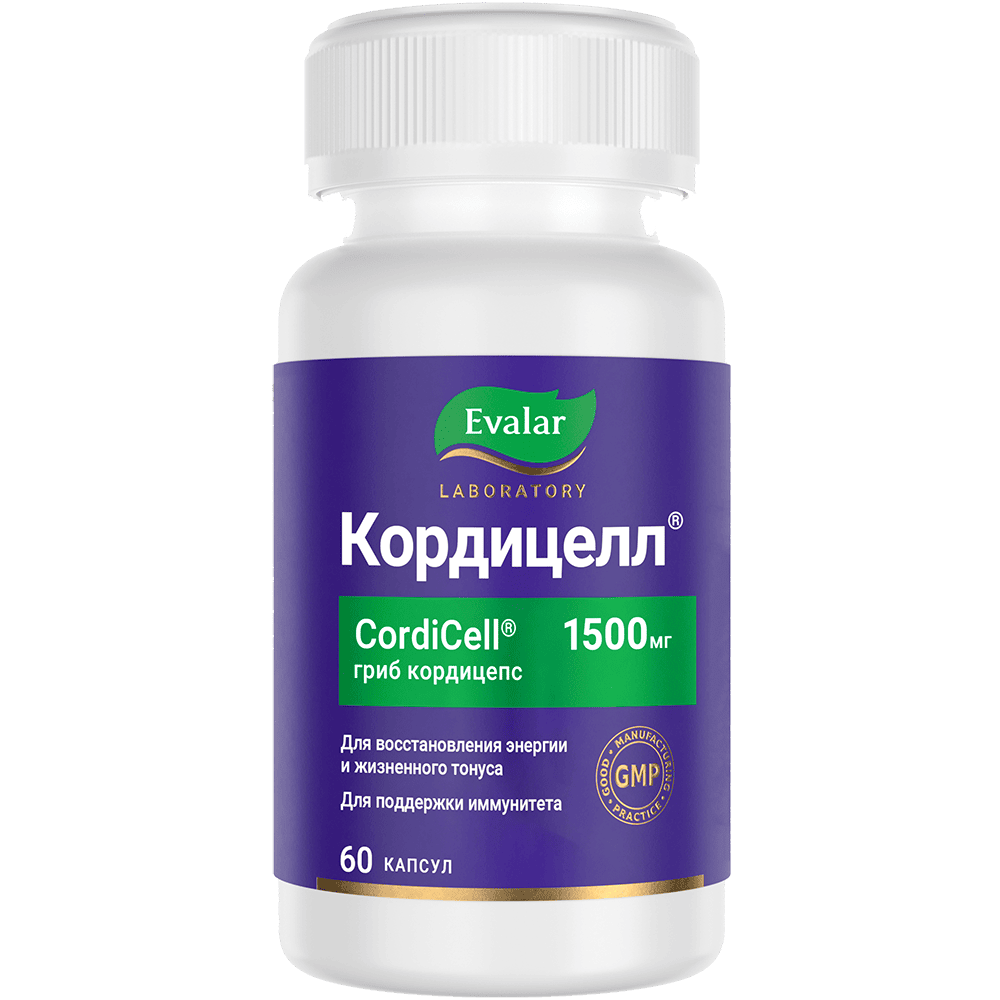 Кордицелл, 1500 мг, капсулы, 60 шт. фото