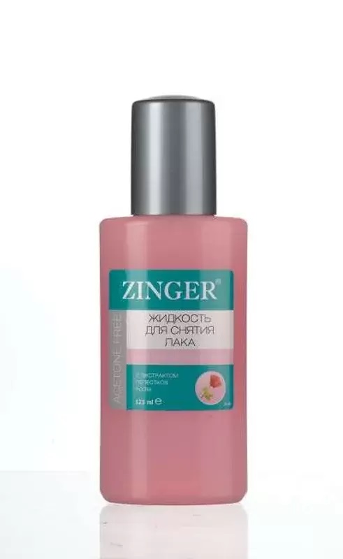 Zinger Жидкость для снятия лака с розовым маслом, жидкость для снятия лака, 125 мл, 1 шт, арт. SR-08 фото