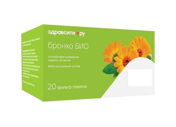 Здравсити Натуральный травяной сбор Бронхо Био, фиточай, 2 г, 20 шт. фото