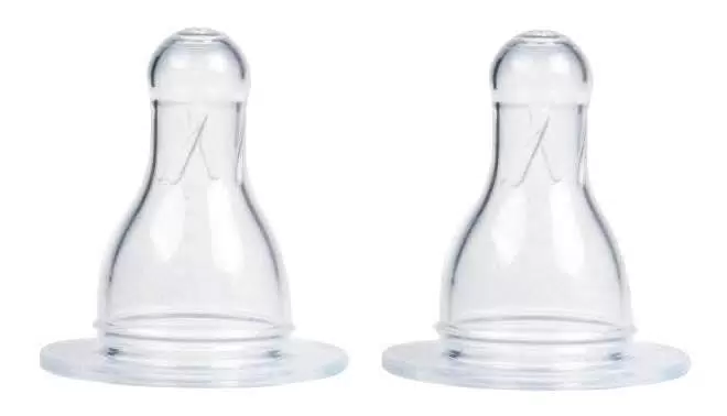 Canpol Соска силиконовая универсальная антиколиковая медленный поток, 2 шт, 3+ мес, арт. 18/115 фото