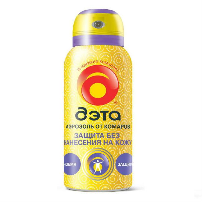 Дэта Аэрозоль от комаров Защита без нанесения на кожу, 100 мл, 1 шт. фото
