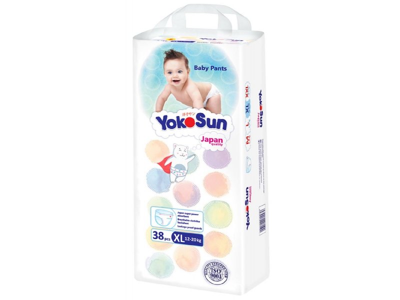 Yokosun подгузники-трусики детские, XL, 38 шт, 12-20 кг фото