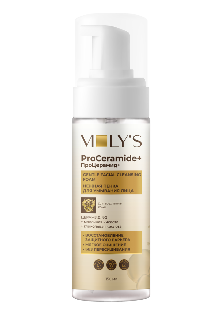 Молис ПроЦерамид+ пенка для умывания нежная, пенка для умывания, 150 мл, 1 шт. фото