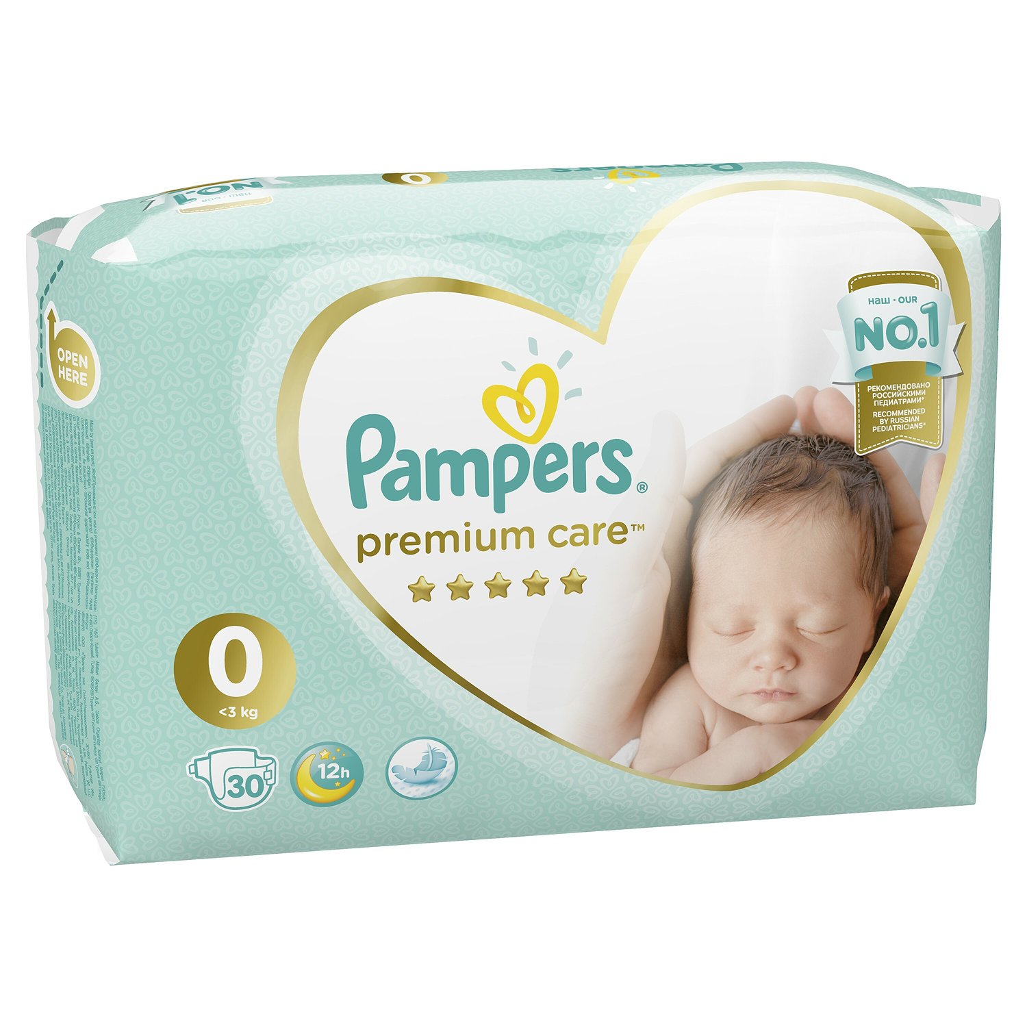 Pampers Premium Care Подгузники детские, р. 0, 30 шт, до 3 кг фото