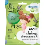 ABC Хэлси Фуд Happy line Карамель леденцовая с витамином С, 60 г, 1 шт, эвкалипт + ментол фото