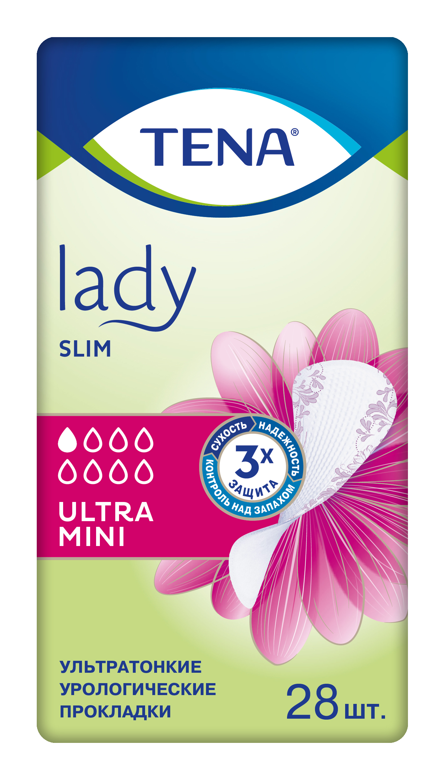 Tena Lady Slim Ultra Mini Прокладки урологические, прокладки урологические, 28 шт, 1 капля фото