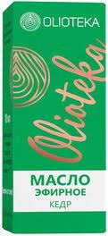 Olioteka Эфирное масло Кедр, эфирное масло, 10 мл, 1 шт. фото