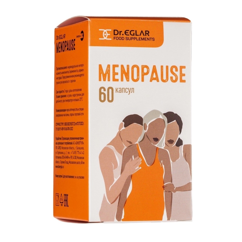 Доктор Эглар Менопауза, 625 мг, капсулы, 60 шт. фото