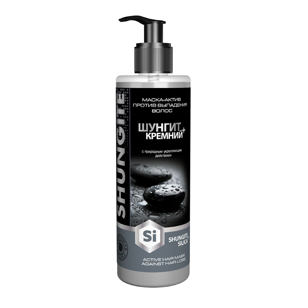 Природная аптека Маска-актив Шунгит плюс Кремний, маска для волос, 180 мл, 1 шт, против выпадения волос фото