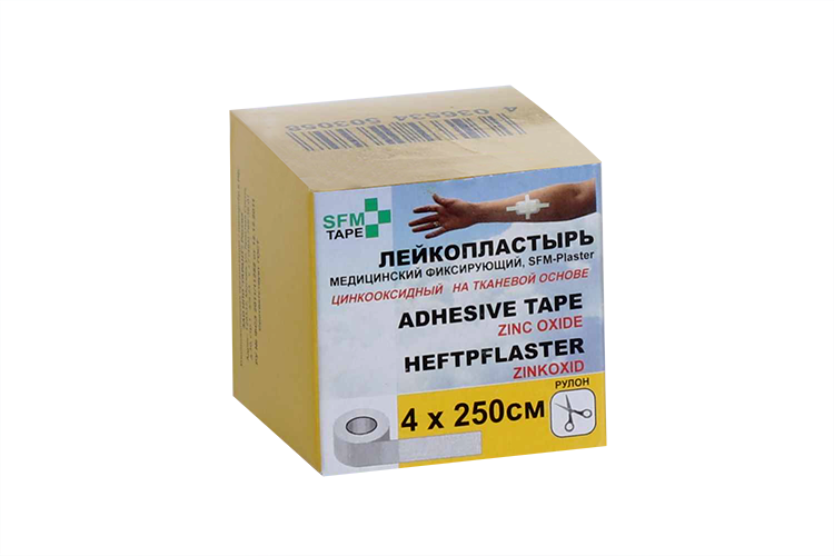 SFM-Plaster Пластырь фиксирующий, 4 см х 250 см, 1 шт, тканевая основа фото