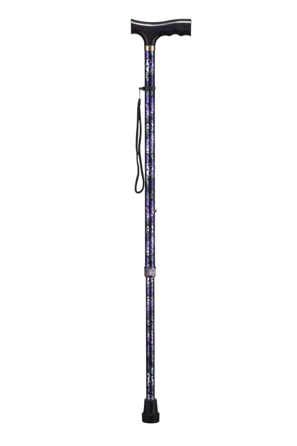 B.Well Трость опорная металлическая цветы, 1 шт, арт. WR-411, телескопическая фото