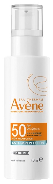 Avene anti-imperfection солнцезащитный флюид против несовершенств SPF50, флюид, 40 мл, 1 шт. фото