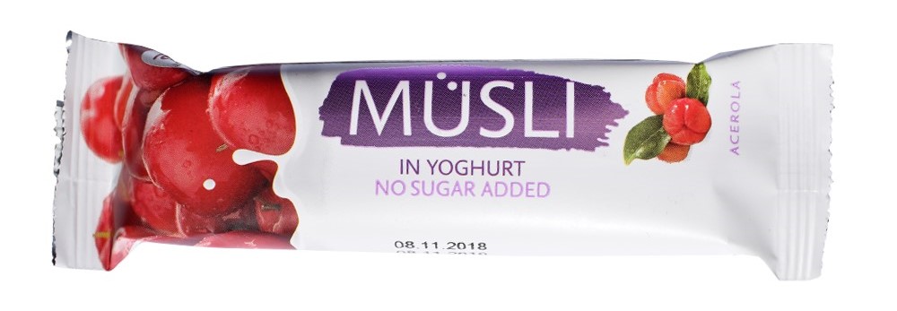 Текмар Мюсли в йогурте, батончик, 30 г, 1 шт, ацерола фото