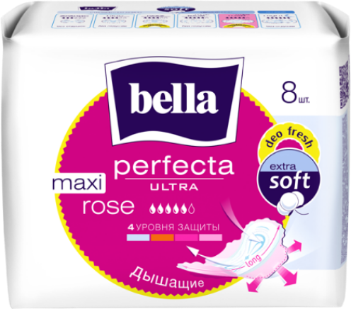 Bella Perfecta Ultra Maxi Rose Deo Fresh Прокладки, прокладки гигиенические, 8 шт. фото