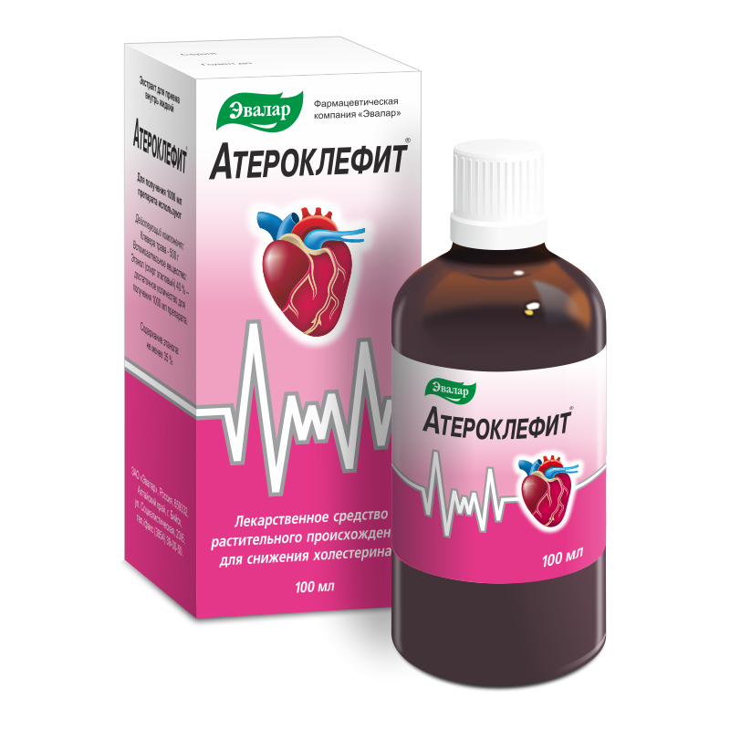 Эвалар Атероклефит, экстракт жидкий для приема внутрь, 100 мл, 1 шт. фото
