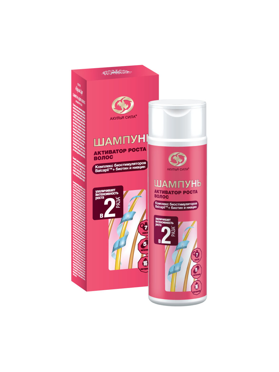 Акулья сила шампунь Активатор роста волос, шампунь, 200 мл, 1 шт. фото