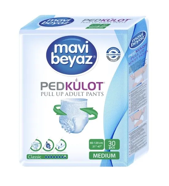 Mavi Beyaz Подгузники-трусики для взрослых, размер М, 30 шт, 80-120 см фото