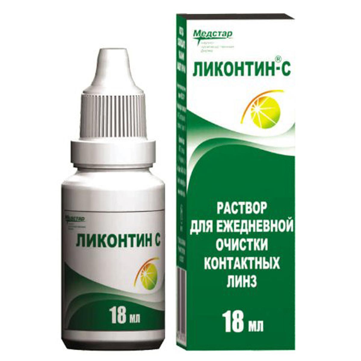 Ликонтин-С раствор для очистки мягких и жестких контактных линз, раствор для обработки и хранения контактных линз, 18 мл, 1 шт. фото
