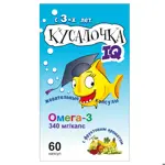 Кусалочка IQ Омега-3, 750 мг, капсулы жевательные, 60 шт. фото