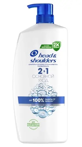 Head and Shoulders Шампунь 2в1 против перхоти Основной уход, шампунь, 800 мл, 1 шт. фото