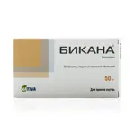 Бикана, 50 мг, таблетки, покрытые пленочной оболочкой, 28 шт. фото