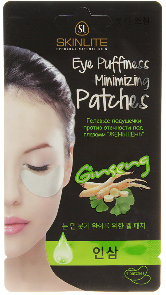 SkinLite гелевые подушечки против отечности под глазами Женьшень, патчи, 4 шт. фото