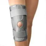 B.Well Ortho Бандаж на коленный сустав, M, 1 шт, серый, арт. W-3320, разъемный, с шарнирами фото 2
