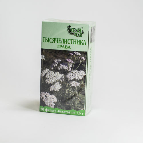 Тысячелистника трава, сырье растительное-порошок, 1.5 г, 20 шт. фото