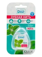 TimeDent Зубная нить объемная вощеная, 50 м, нить зубная, 1 шт, мята фото