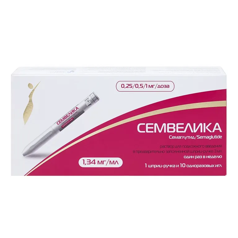 Семвелика, 0.25/0.5/1 мг/доза, раствор для подкожного введения, 3 мл, 1 шт, в комплекте с иглами 10 шт фото