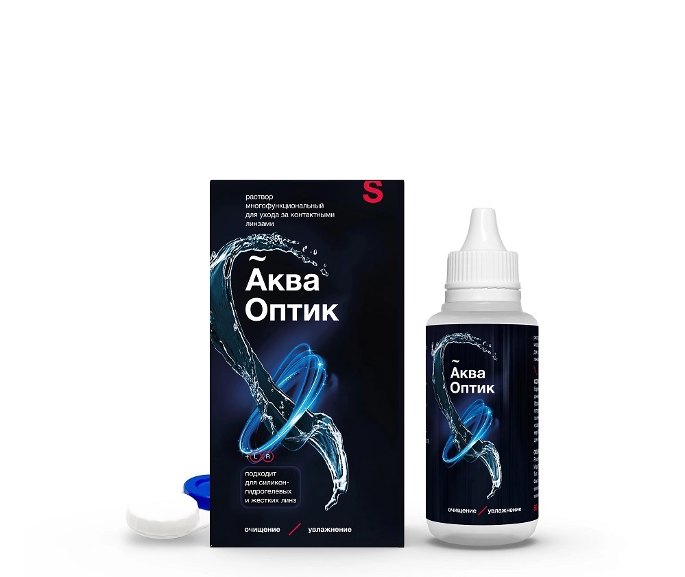 АкваОптик, раствор для обработки и хранения контактных линз, 60 мл, 1 шт. фото