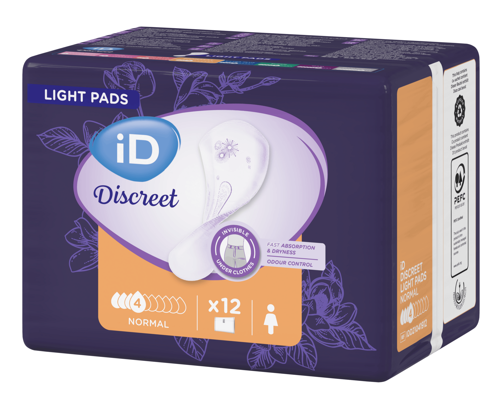 ID Discreet Light Normal, прокладки урологические, 12 шт, 3 капли фото