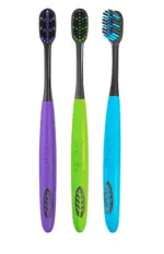 Splat Biomed black зубная щетка с древесным углем, щетка зубная, 3 шт, средней жесткости фото 2