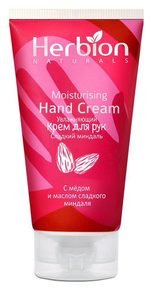 Herbion Крем для рук увлажняющий, крем для рук, 100 мл, 1 шт, с мёдом и маслом сладкого миндаля фото