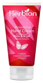 Herbion Крем для рук увлажняющий, крем для рук, 100 мл, 1 шт, с мёдом и маслом сладкого миндаля фото