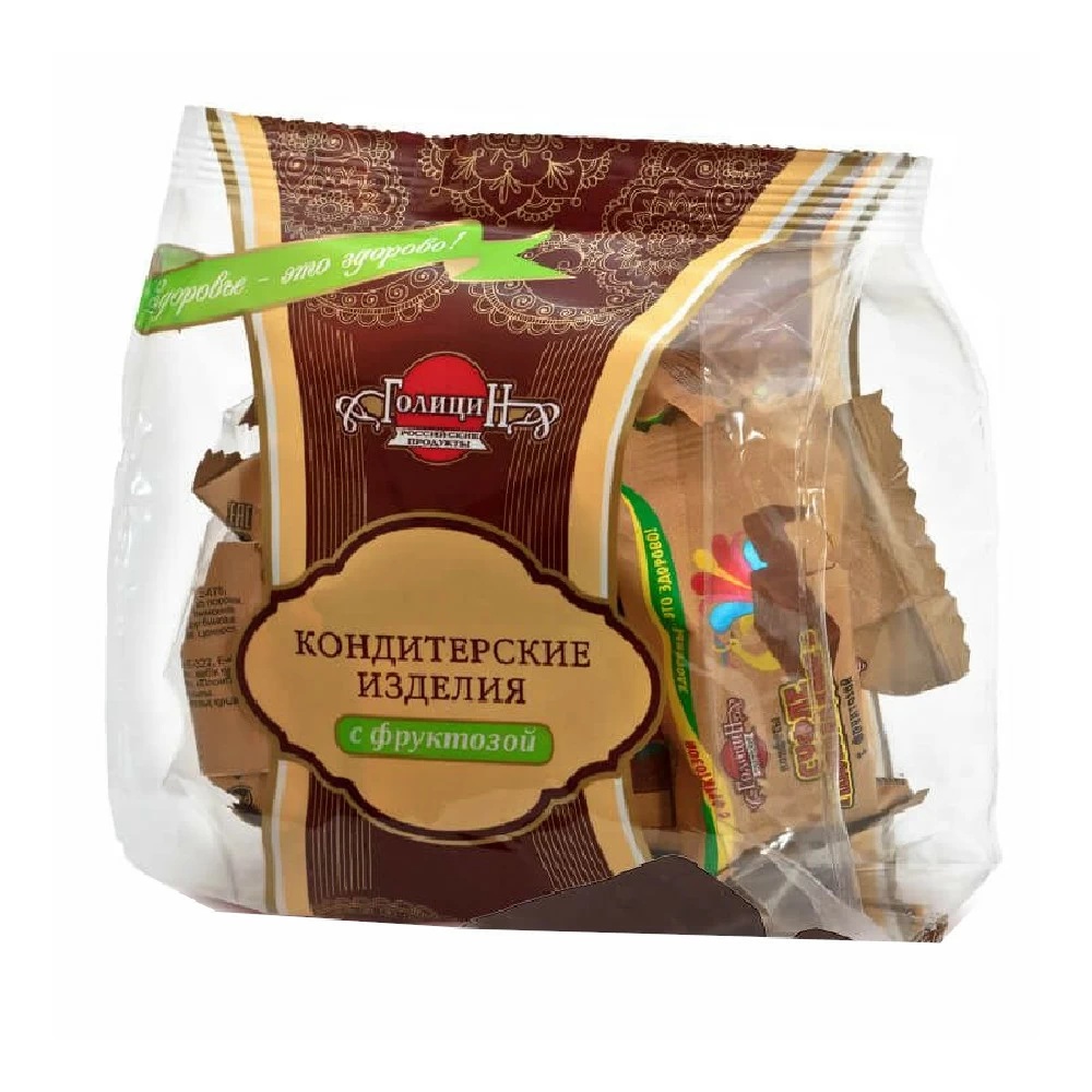 Голицин Конфеты суфле шоколадное в шоколадной глазуре на фруктозе, 190 г, 1 шт. фото