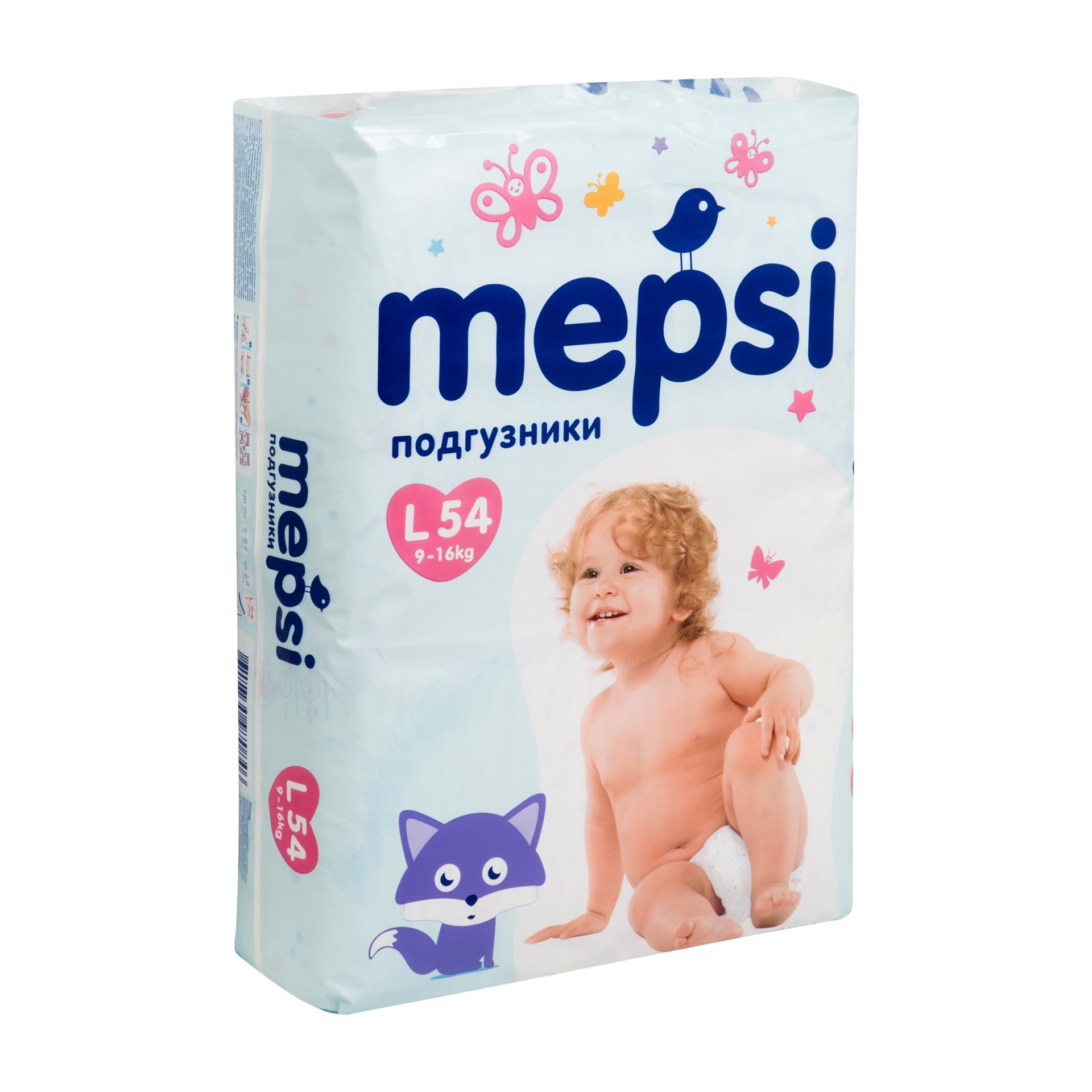 Mepsi Подгузники, 9-16 кг, 54 шт, р. L фото