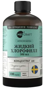 Medcraft Жидкий хлорофилл, жидкость для приема внутрь, 500 мл, 1 шт, мята фото