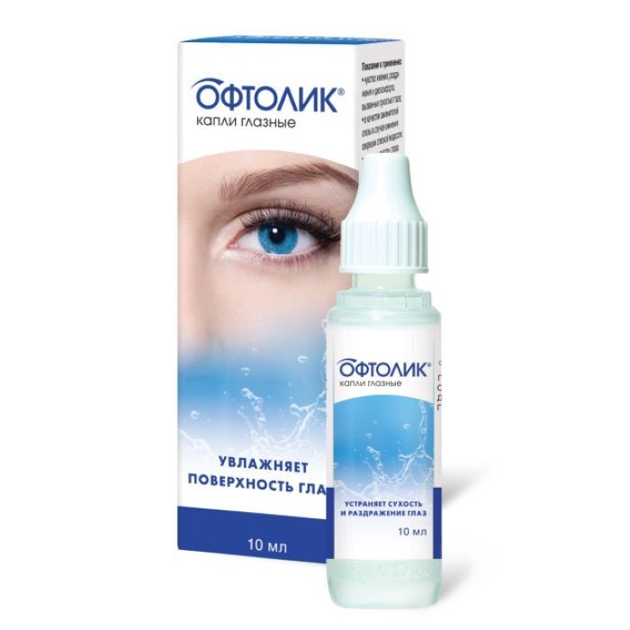 Офтолик, капли глазные, 10 мл, 1 шт. фото