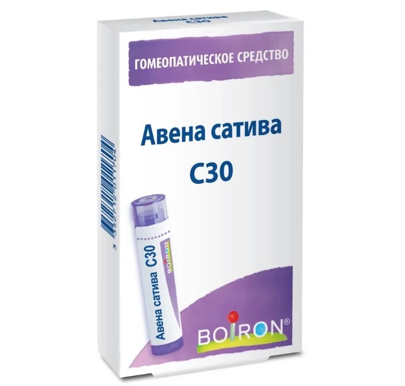 Авена сатива С30, гранулы гомеопатические, 4 г, 1 шт. фото