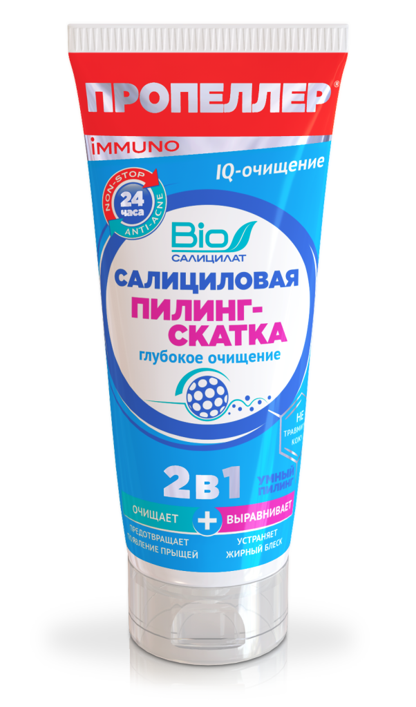 Пропеллер Immuno Пилинг-скатка салициловый 2 в 1 lQ-очищение, 100 мл, 1 шт. фото