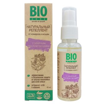 Biozone антикомарин масло для тела косметическое с эфирным маслом гвоздики, масло, 45 мл, 1 шт. фото