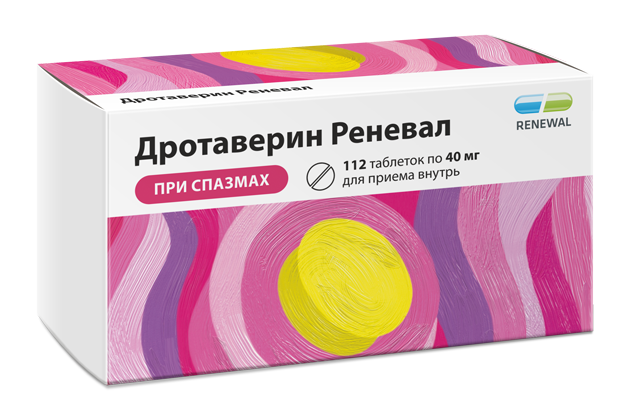 Дротаверин Реневал, 40 мг, таблетки, 112 шт. фото