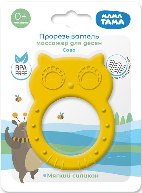 Мама Тама Прорезыватель Сова, 1 шт, для детей с рождения, арт. МТ/113 фото