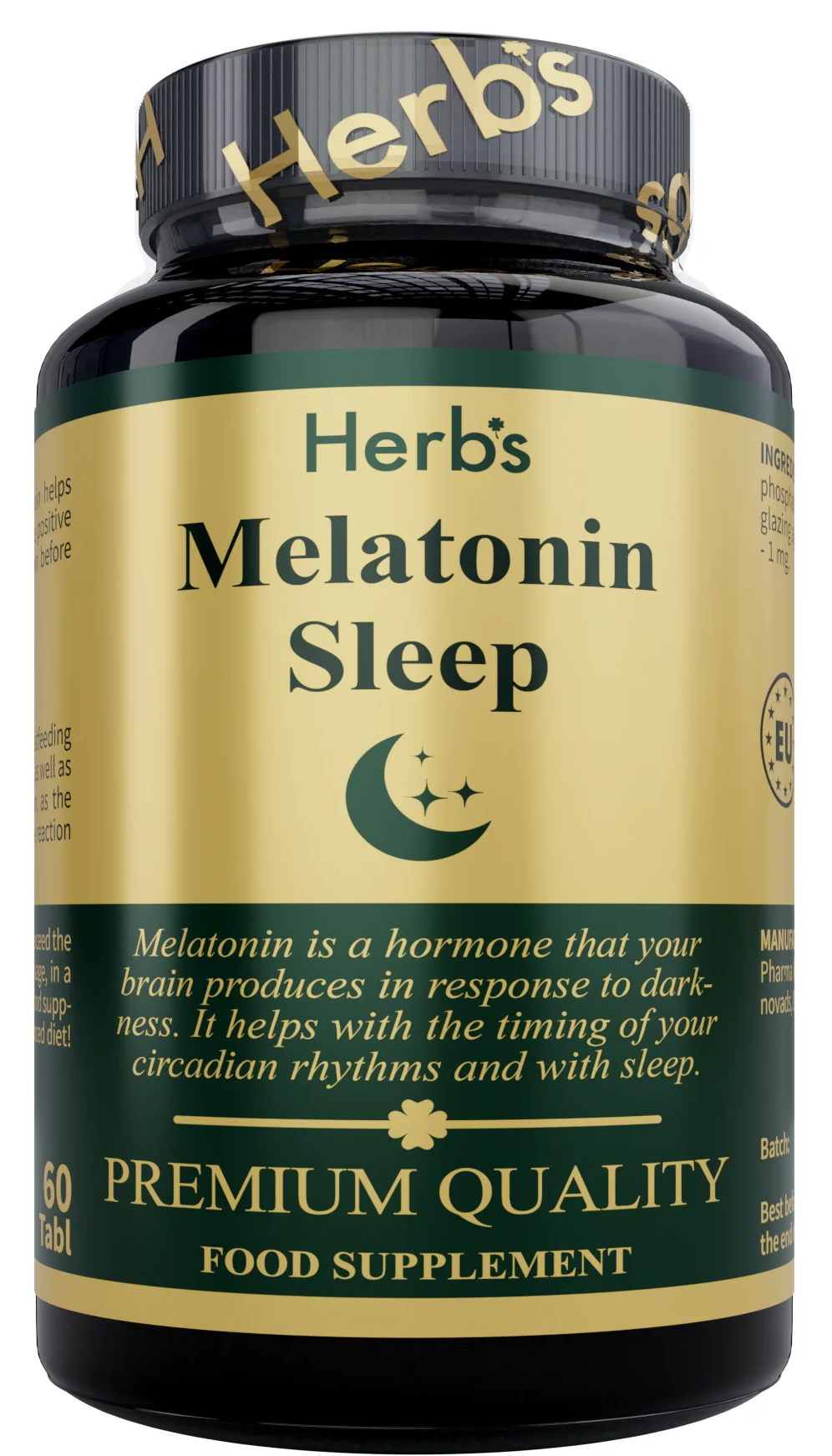 Herbs Мелатонин, 1 мг, капсулы, 60 шт. фото