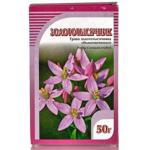 Золототысячника трава, сырье растительное измельченное, 50 г, 1 шт. фото