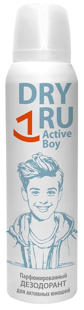 Dry Ru Active boy Дезодорант для мальчиков, антиперспирант, 125 мл, 1 шт, с парфюмом для активных мальчиков фото