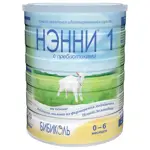 Нэнни 1 с пребиотиками, смесь молочная сухая, 800 г, 1 шт, для детей с рождения, на основе козьего молока фото